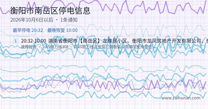 衡阳市南岳区停电通知